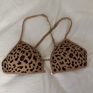 Leopard Print Triangle front clasp Bra
